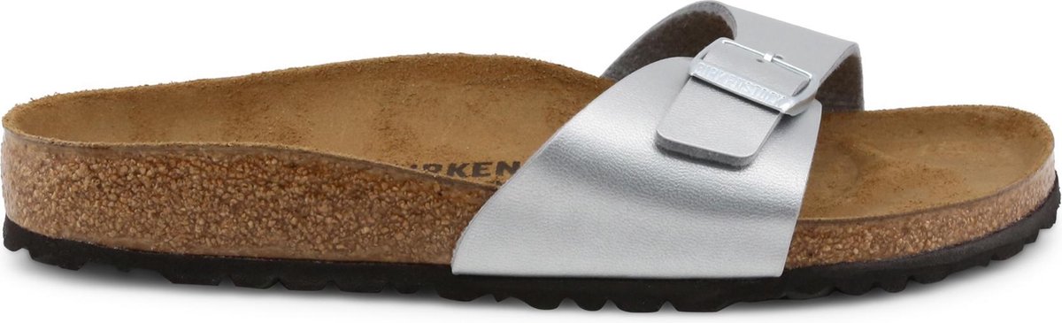 Birkenstock Madrid BF Silber Narrow Dames Slippers Zilver