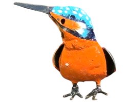 IJsvogel - handgemaakt uit Afrika - 10 cm - ijzeren beeld