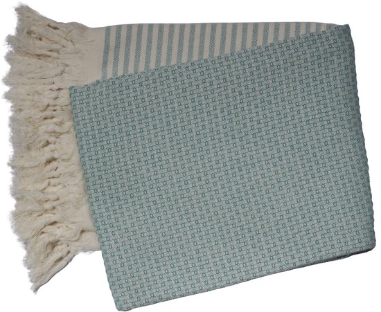 PHLOX Hamamdoek 100 x 200 cm, saunadoek, strandhanddoek, yogadoek en spa-doek, zacht, lichtgewicht, groot, Oeko-Tex gecertificeerd 100% katoen - groen