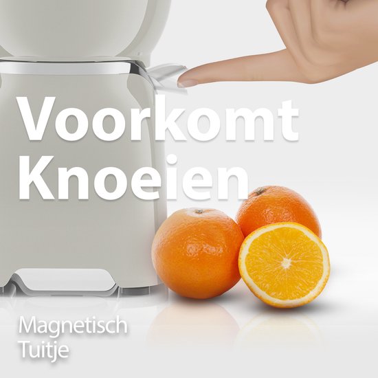 Phreeze Elektrische Citruspers met Kraan - Sinaasappelpers, Citroenpers & Limoenpers - Met Anti-Drup Schenktuit, Pulpfilter & Pulpreservoir - Twee Perskegels - Vaatwasserbestendig van Merkloos — afbeelding 2