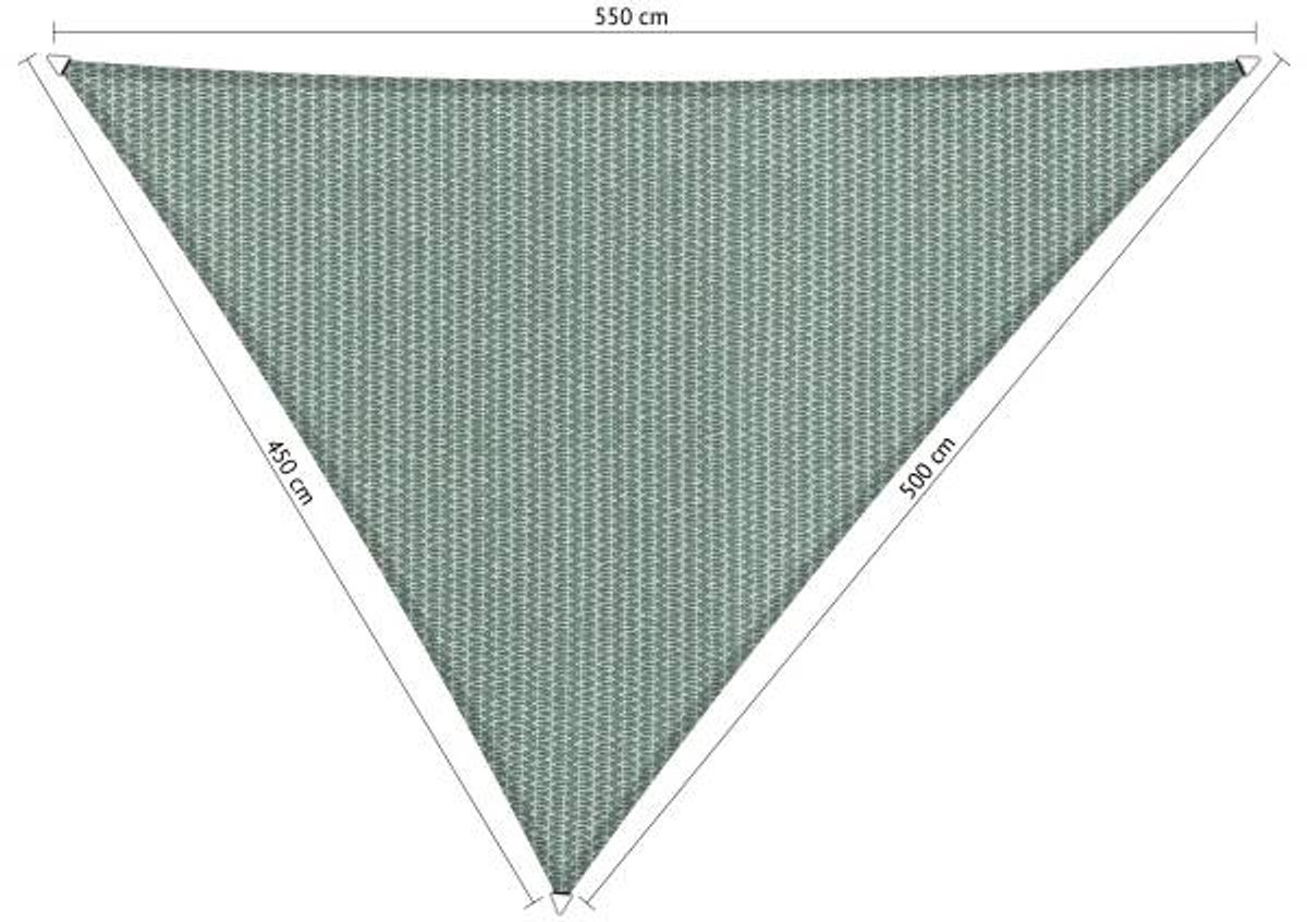 Shadow Comfort driehoek 4,5x5x5,5m Country Blue met bevestigingsset