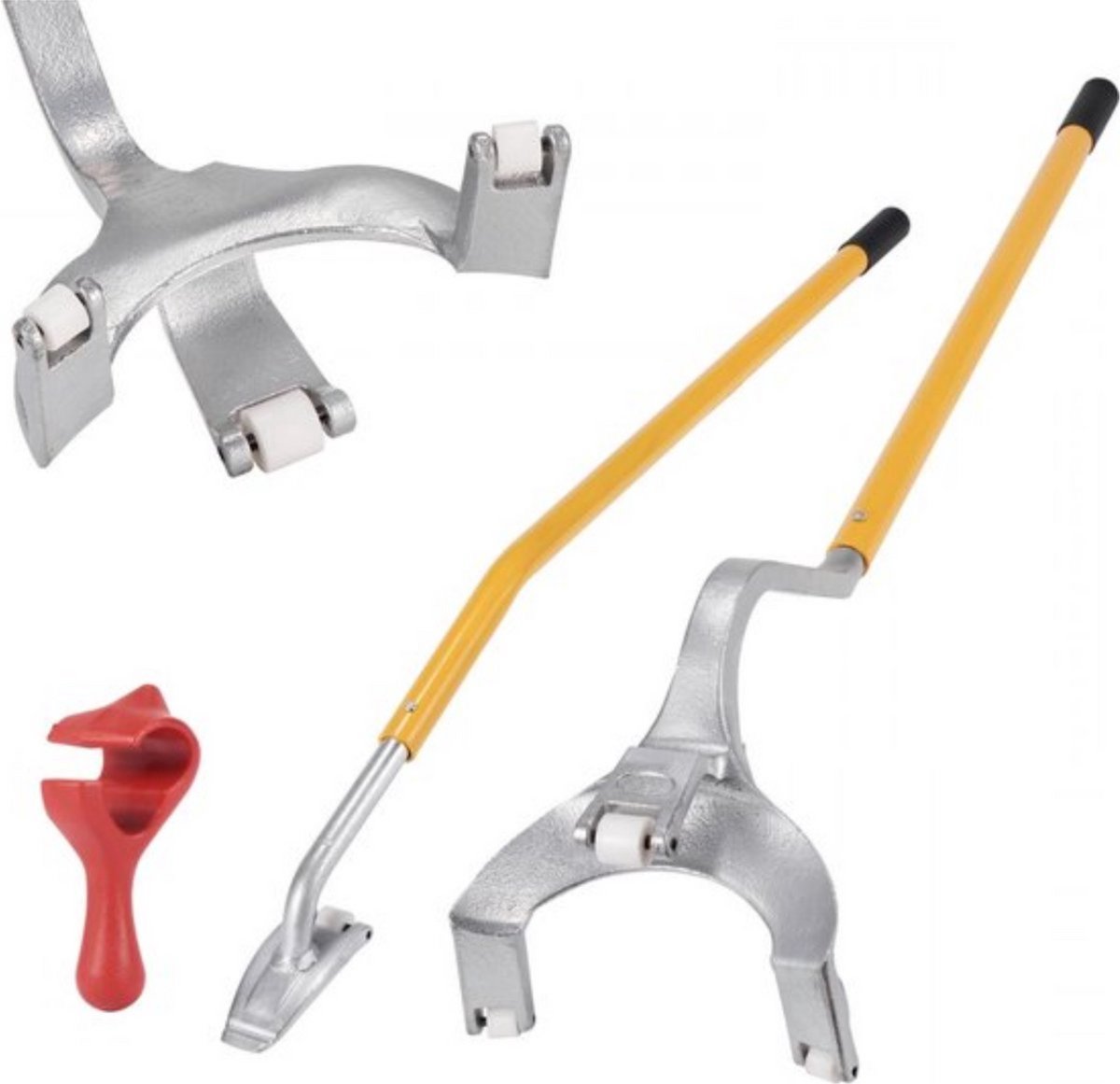 Verstelbare Bandenwisselaar PRO - Bandendemonteermachine - Banden demonteer - Demonteerapparaat - 571-622 mm - Geel - Met Bandenlichter
