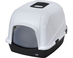 Ebi Eclipse 70 - Gesloten Kattenbak voor Grote Katten - met Koolfilter en Deur - Anti-slip - 70x56x46cm - Zwart