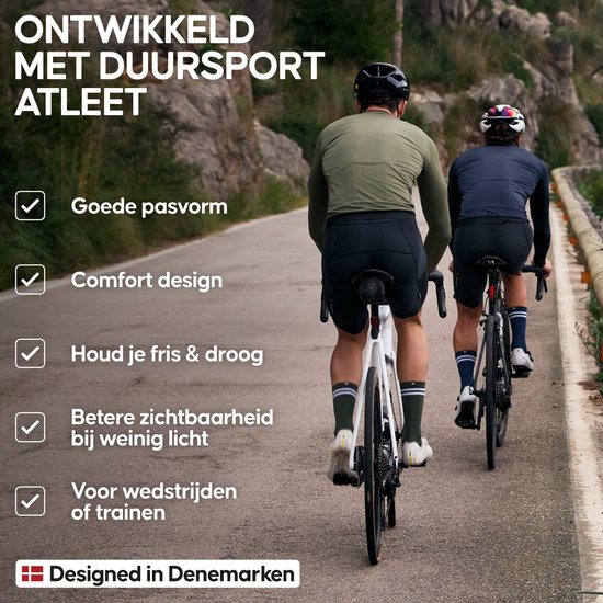 DANISH ENDURANCE Wielershort Heren - 3D Pro Padding - Quick Dry - Voor Lange Afstand Fietsen - Zwart - Maat M — afbeelding 2