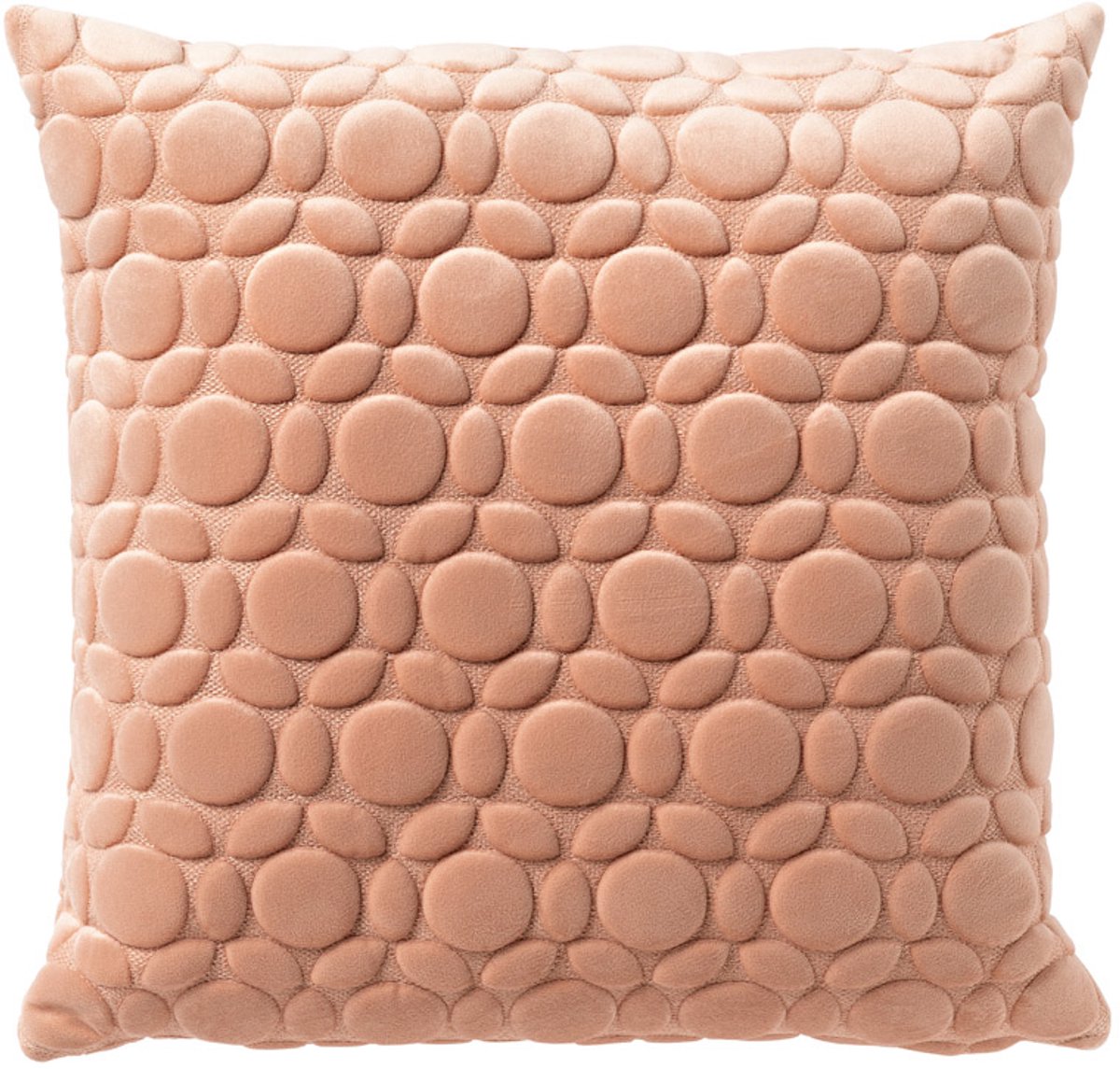 Dutch Decor KAISA - Sierkussen 45x45 cm - 3D - print - effen kleur - Pink Sand - roze - Inclusief binnenkussen - Luxe kussens voor woonkamer & bank