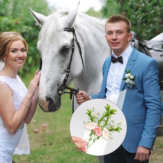 20st Zak Boutonnière Plastic Hoes, Geen Pin Boutonnière Houder Clear Pochet Corsagehouder Past in Jas/Pak voor Bruidegom Bruidsjonkers (Bloemen Niet Inbegrepen