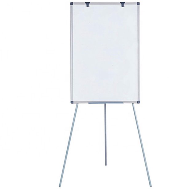 TUKA-i-AKUT Magnetisch Flipover-Ezel Whiteboard 90X60cm met Stand, Hoogte Verstelbaar, Opvouwbaar U-Stand Flipchart Whiteboards met Papierhouder Alu Omlijsting, Beschrijfbaar Afwisbaar TKD8711 Zwart