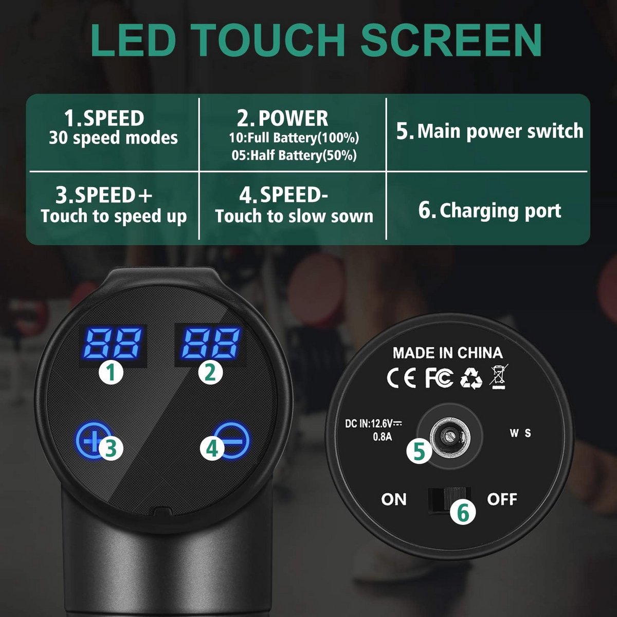 Diepe Spierstimulator Massage Gun met 30 Snelheden - afbeelding 3