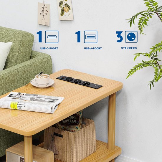 3-voudig tafelstopcontact, inschuifbaar met schakelaar, inbouwstopcontact met PD20W 2×USB-C en 1 USB A, intrekbaar stopcontact voor keuken werkblad, 4000 W/16 A, 1,8 m kabel, wit
