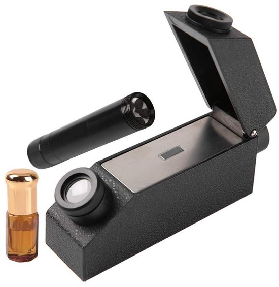 Réfractomètre professionnel Gemston RHG181 1,30-1,81 pour l'identification des pierres précieuses avec mesure de l'humidité.
