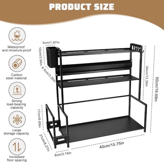 Meltrck Spülschrank Organizer - 2 Stück Unter Waschbecken Regal Organizer - Ausz