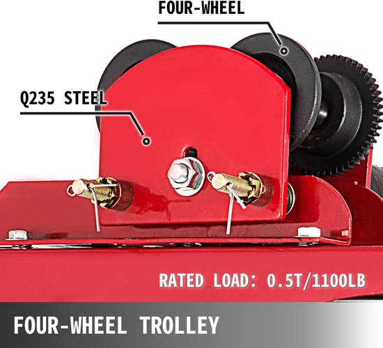 Takel - Lier - Winch - Kabeltakel - Elektrische - 1000kg - met Loopkat ...