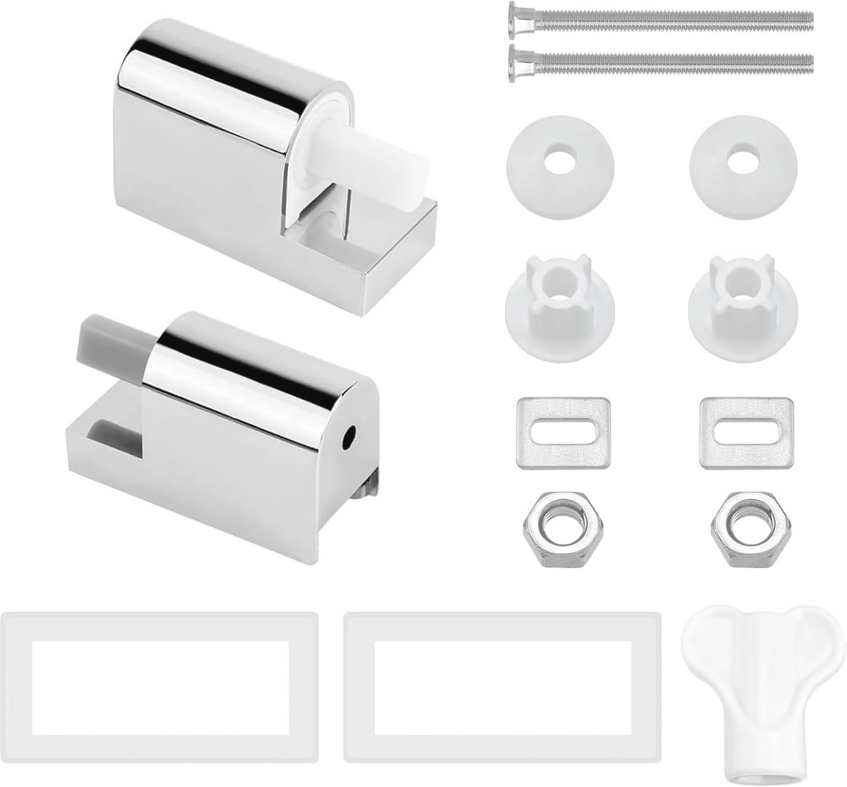 Wc-brilhouder met softclose scharnieren - 2 stuks - ABS