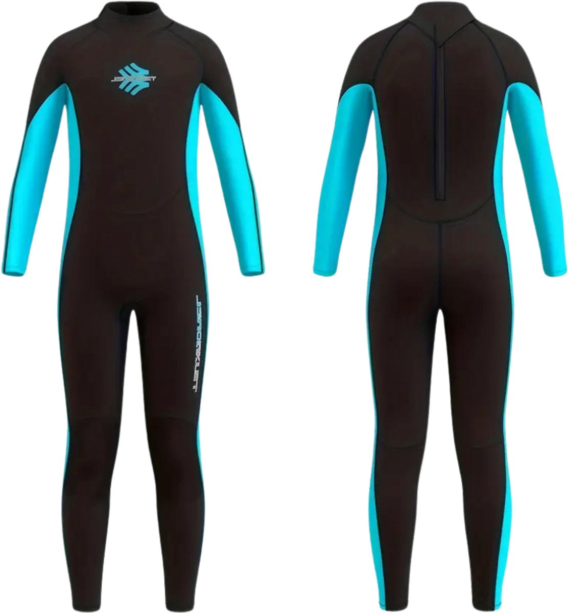 Livano Wetsuit Kinderen Swimsuit Shorty Surfpak Duikpak Lange Mouw Zwemsuit – 6y Zwart