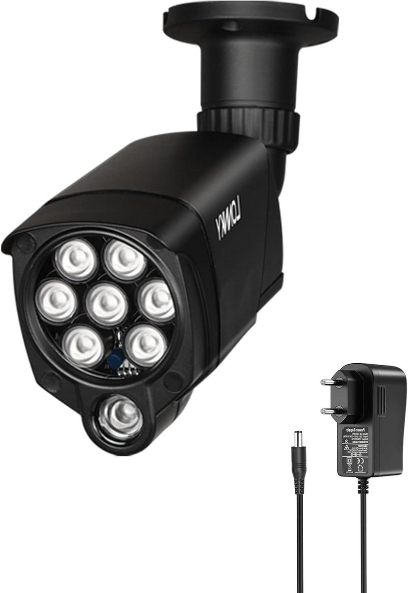 8 LED Infrarood Verlichting 30 M IR Licht voor Beveiligingscamera's VR (Quest Serie VR2) PS5 90 ° Nachtzicht Inclusief 12V 1A Voeding — Zwart