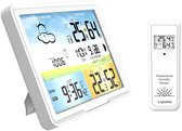 Bol.com Lopoleis® Weerstation Binnen en buiten – Weerstation Draadloos met Wifi – Kleurendisplay – Weerstation met buitensensor ... aanbieding
