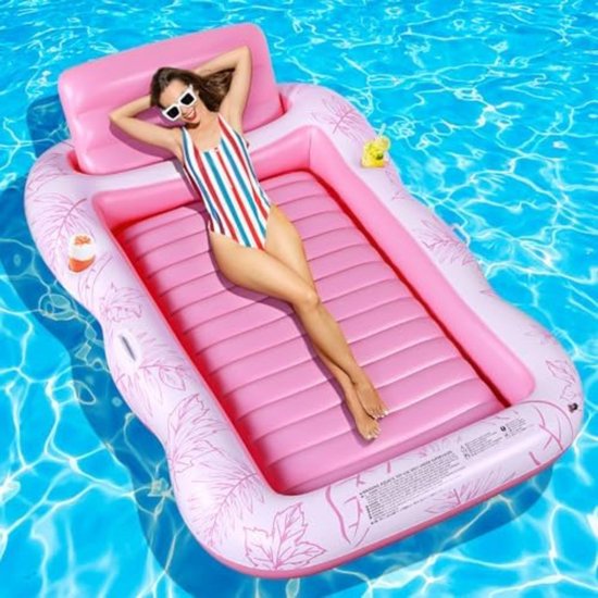 Tanning Pool Bed - Luchtbed Zwembad Opblaasbaar - Roze