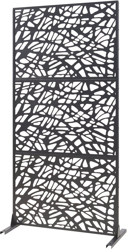 Cloison de séparation Poskind noire 200x100x50 cm casa.pro