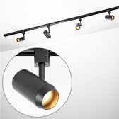 Système sur rail industriel monophasé de 1,5 mètres avec 4 spots Claire - rail plafond