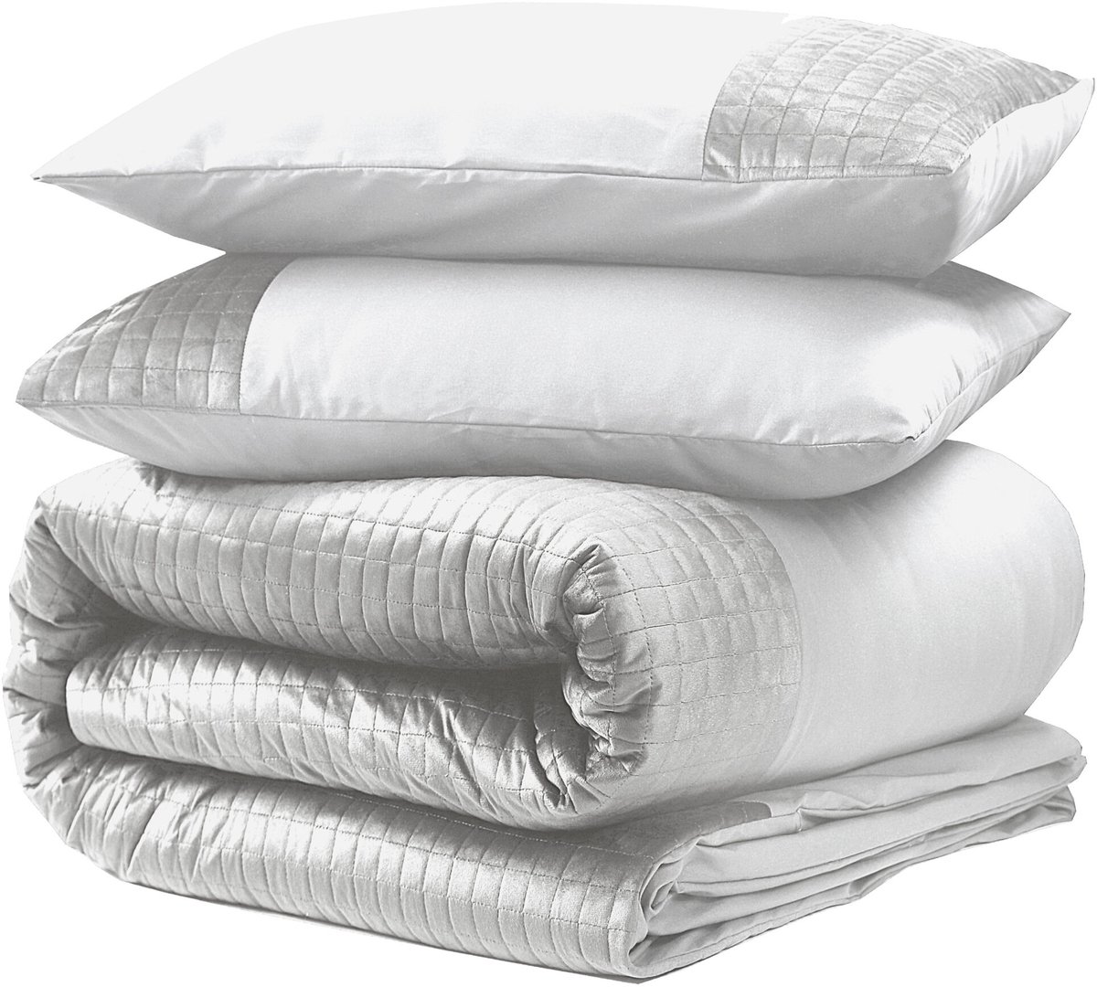 Sleeptime dekbedovertrek Velvet Band Wit 200 x 220 cm