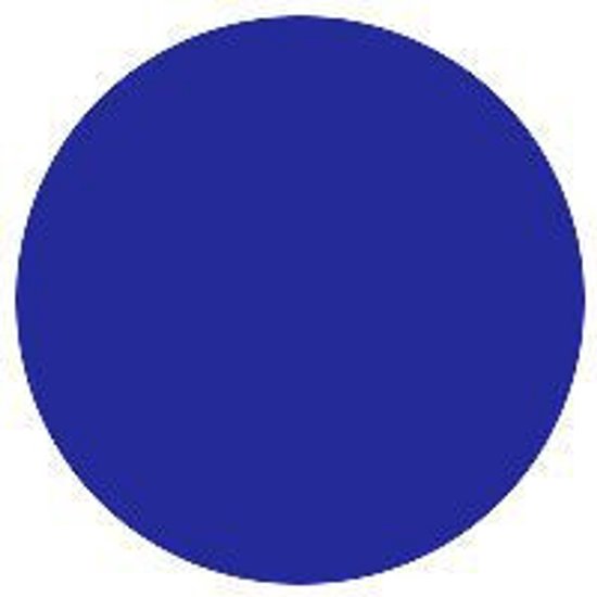 Donkerblauwe cirkel.