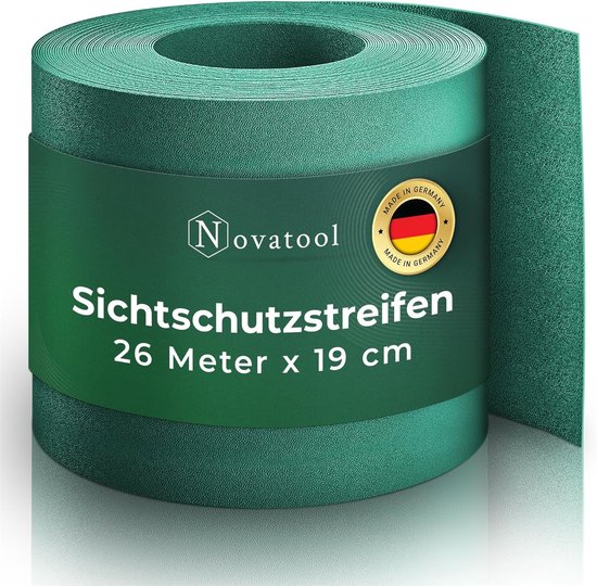 Novatool Premium PP 78m Zaunsichtschutzrollen Antraciet voor dubbelstaafmattenhek voor 30 rijen zichtbeschermingsstroken hek rastermat-hek