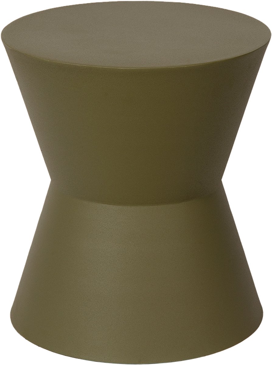 Atmooz Amante Bijzettafel – Ø41 x H45 cm – Olijf – Metaal – Minimalistisch Design Salontafel