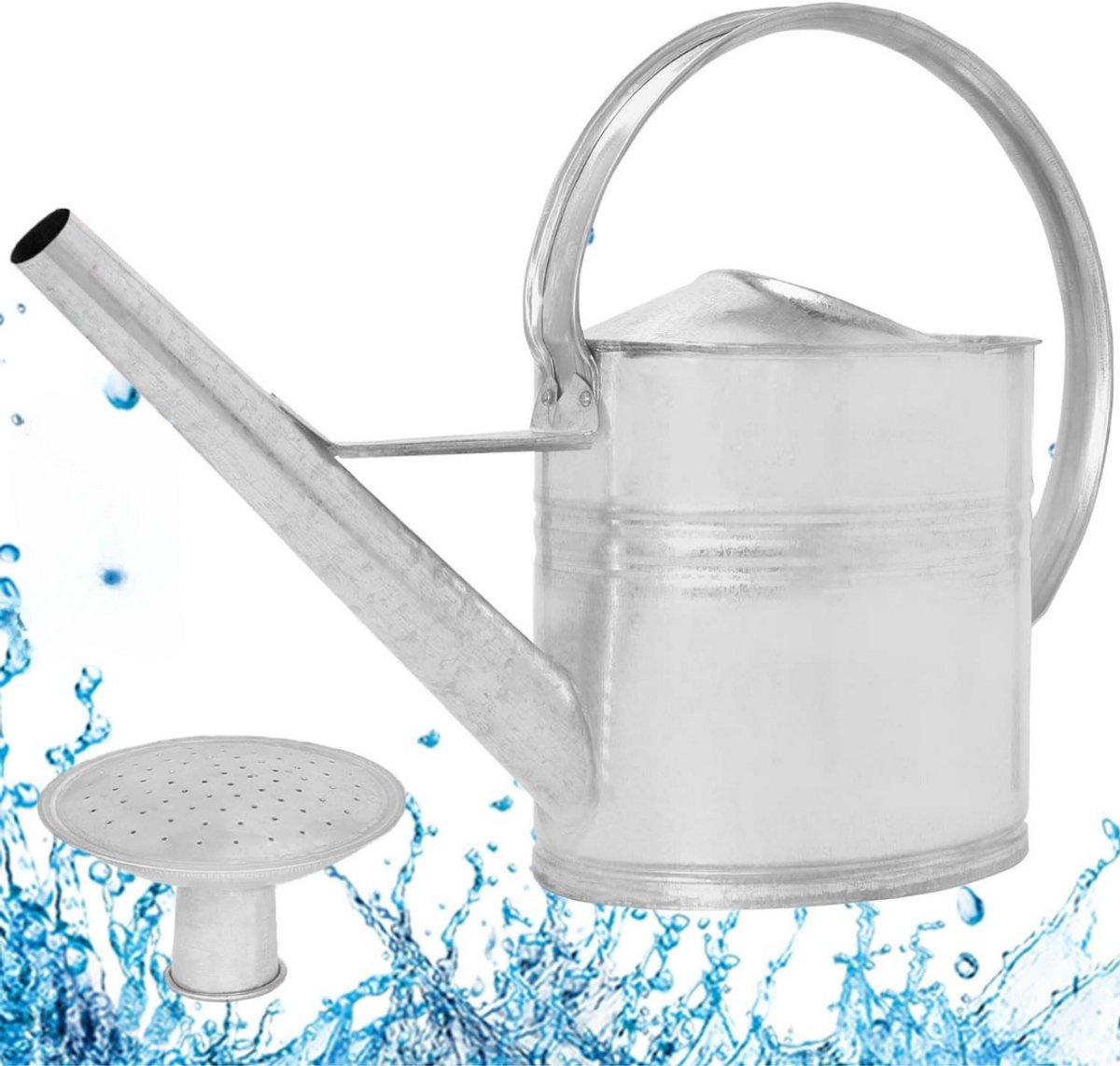 GTB® Gieter 10 Liter - Gieter - Gieter Binnen - Gieter Buiten - Zilver - 26cm x 26cm x 40cm