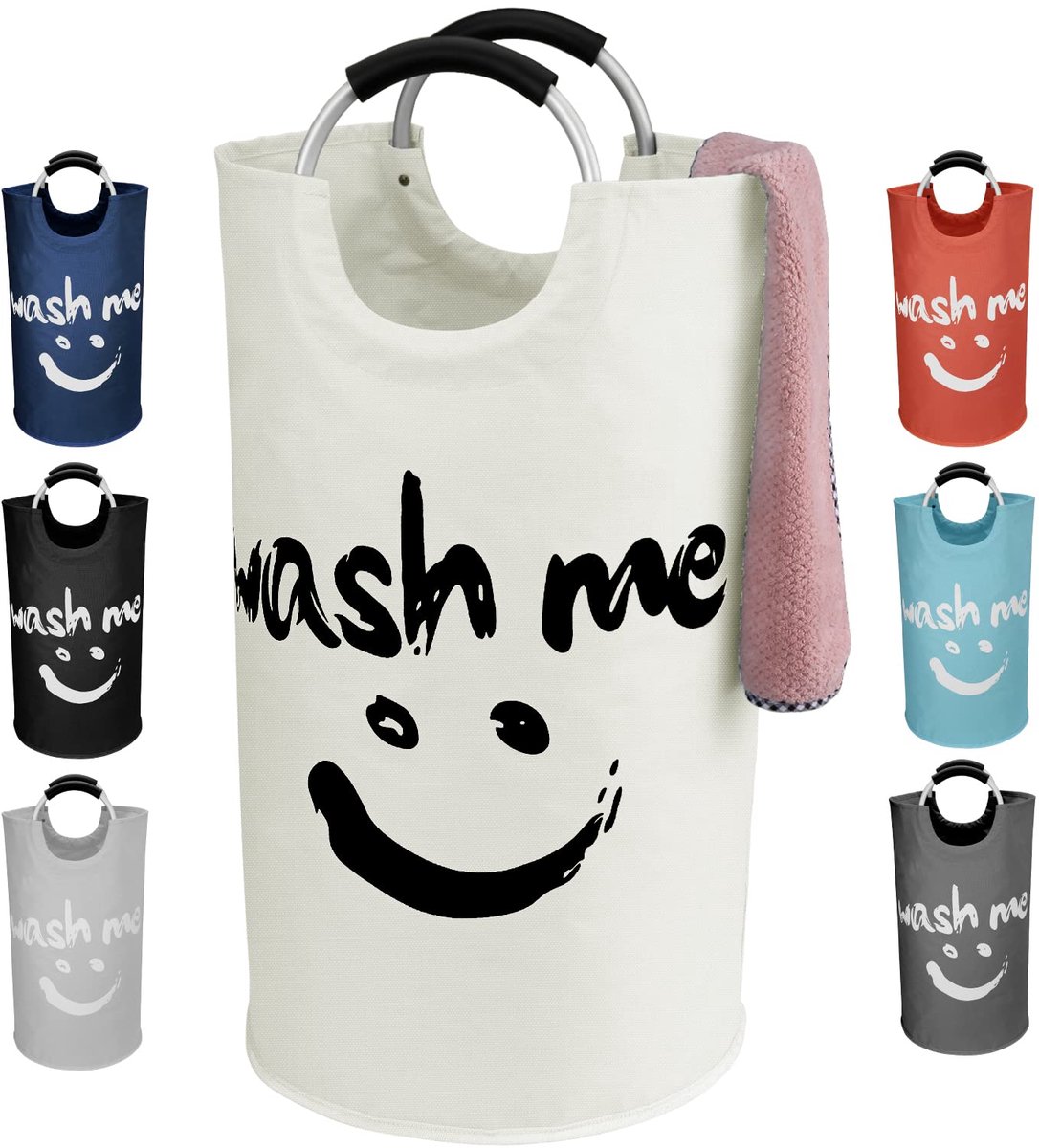 Ibenzoa® Extra Grote Opvouwbare Wasmand van 115 Liter met Comfortabele Handgrepen en Uniek Design