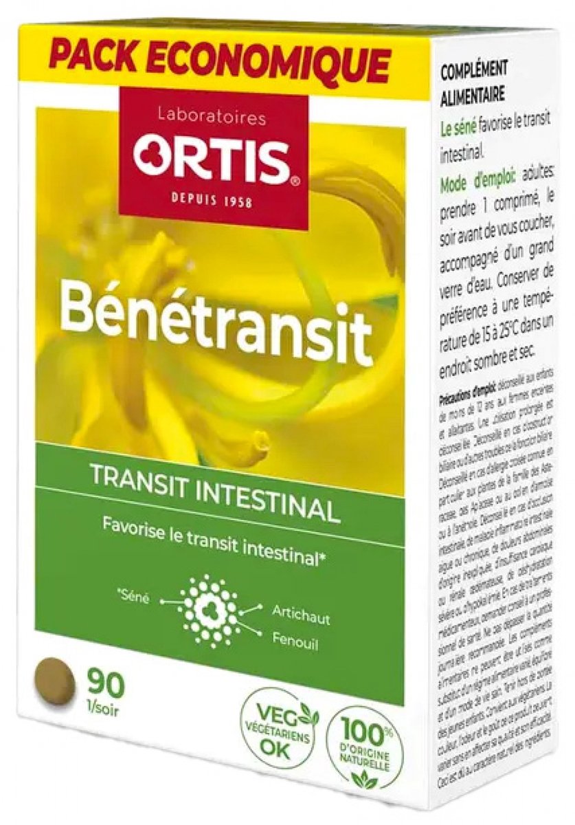 Goedkoopste Ortis Bénétransit Transit Intestinal 90 Tabletten