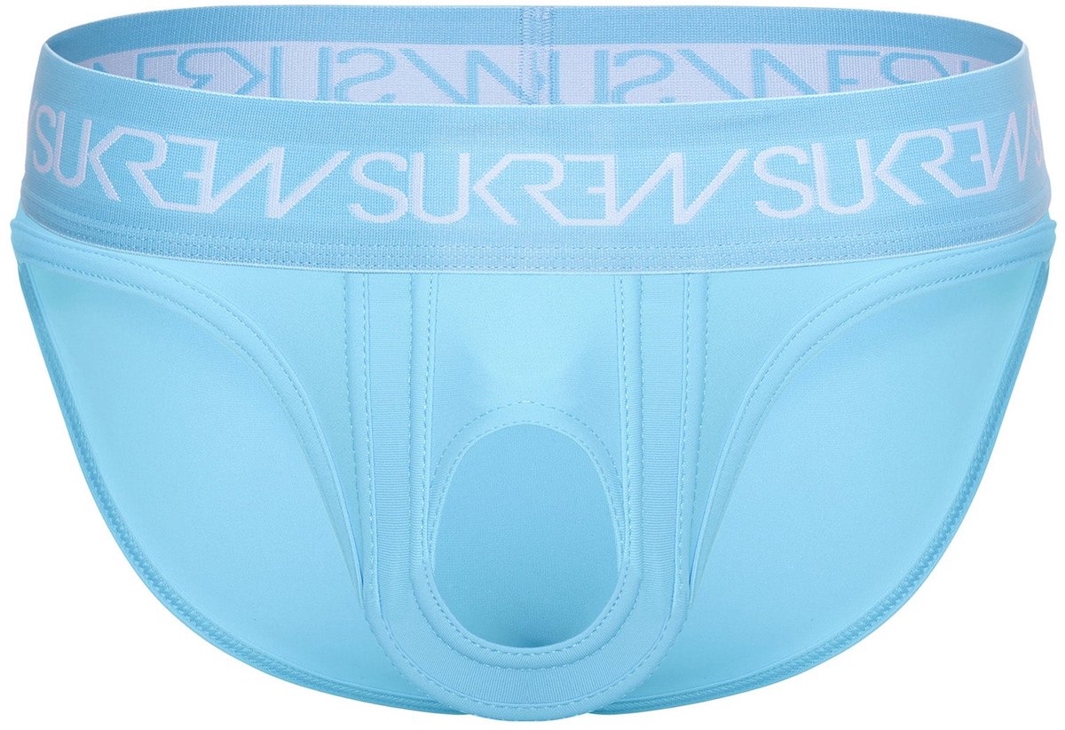 SUKREW U-Style Brief Breeze Blue - MAAT L - Erotisch Heren Ondergoed - Slip voor Man - Sexy mannen Slip