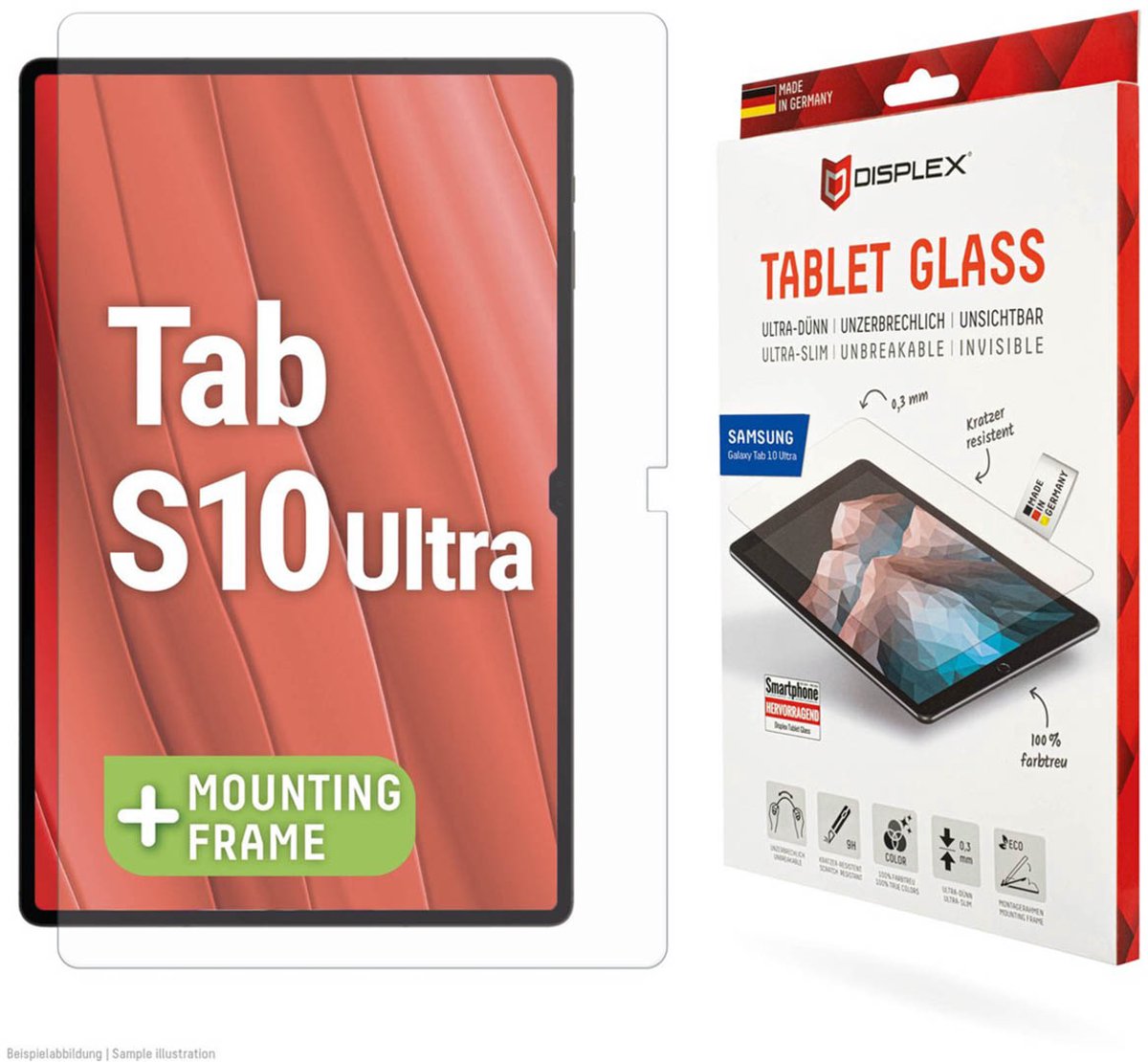 Displex Glass Screenprotector geschikt voor Samsung Galaxy Tab S10 Ultra