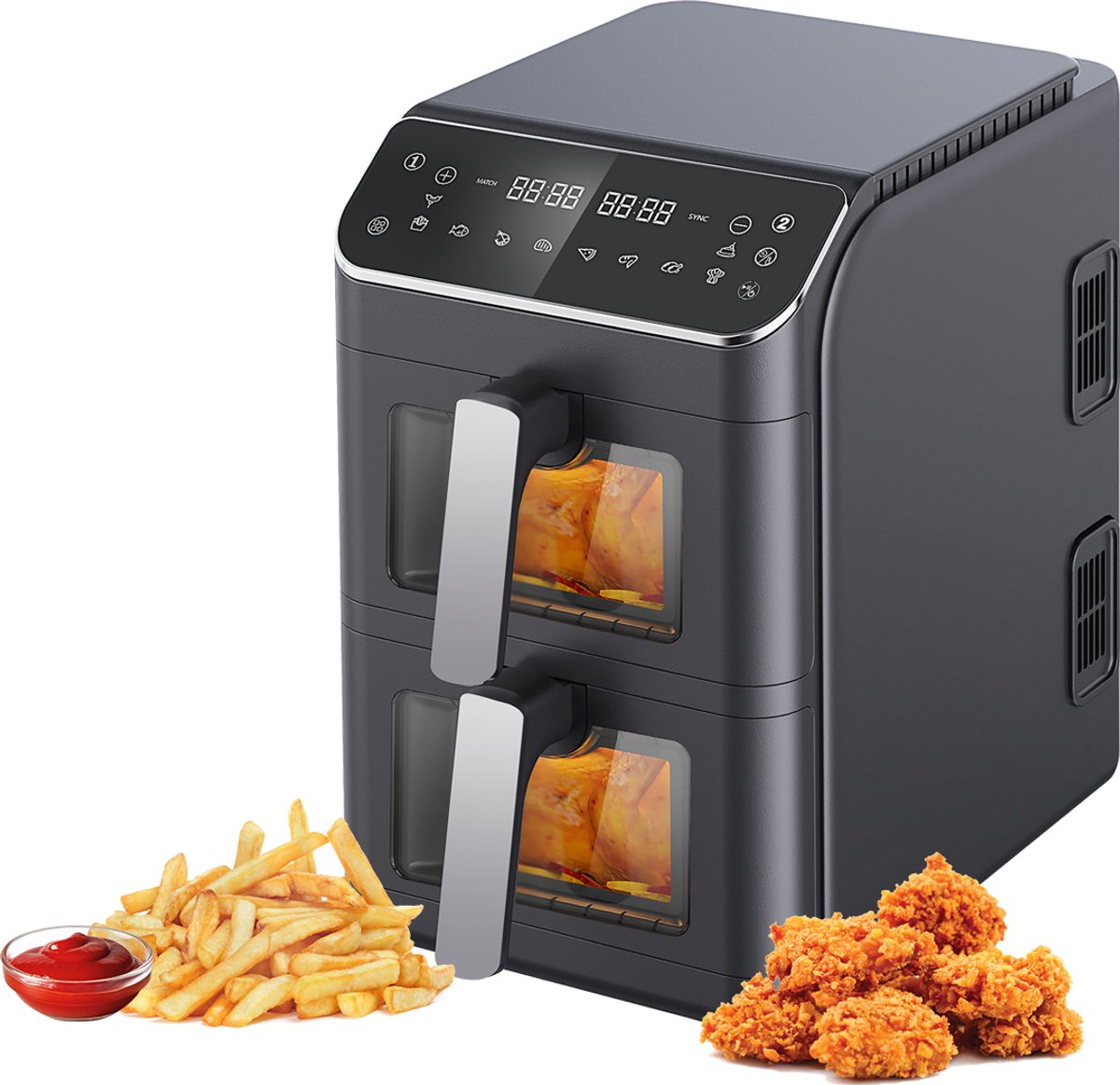 Hetelucht Friteuse Dubbel