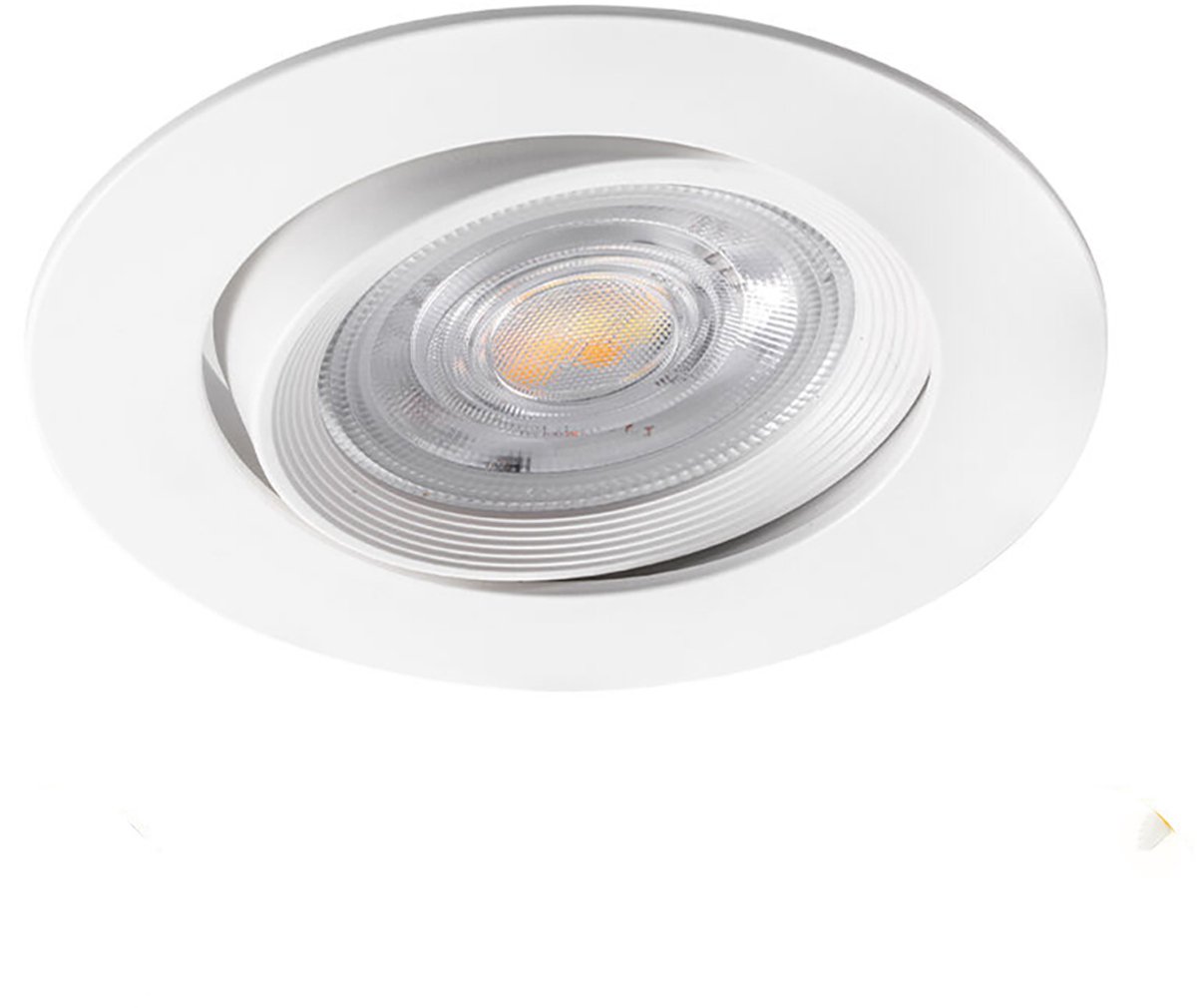 LED Inbouwspot - Kingtron - 7W 630lm 38D - Dimbaar - 830 Warm Wit 3000K - Rond - Wit
