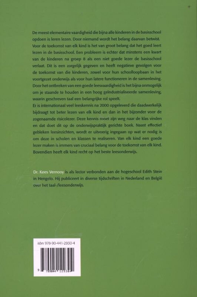 Elk kind een lezer - back cover