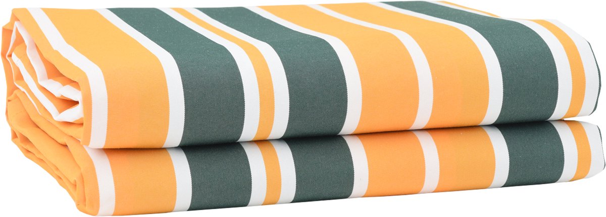 Tissu De Remplacement Pour Store Extérieur VidaXL – Jaune Et Blanc, 10x1.6 M – Résistant UV Et Imperméable