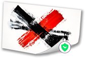 Abstracte kunst met sterke contrasten - Contrasten posters - Posters strepen - Abstract expressionisme - Wanddecoratie posters - Woonaccessoires - Poster 70x50 cm