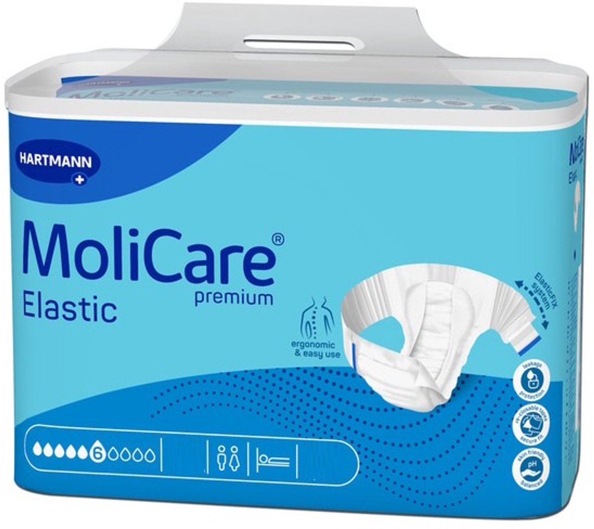 Molicare Premium Slip Elastic 6 druppels Medium - 3 pakken van 30 stuks