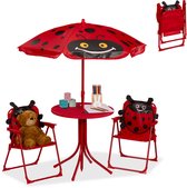 COSTWAY Kinderzitgroep Met Parasol, 4 Delige Kinderzitset 2 Klapstoelen Zitgroep Voor Kinderen Outdoor Picknicktafel Tuinmeubelen Camping Strand En Tuin Lichtgroen 1991816325