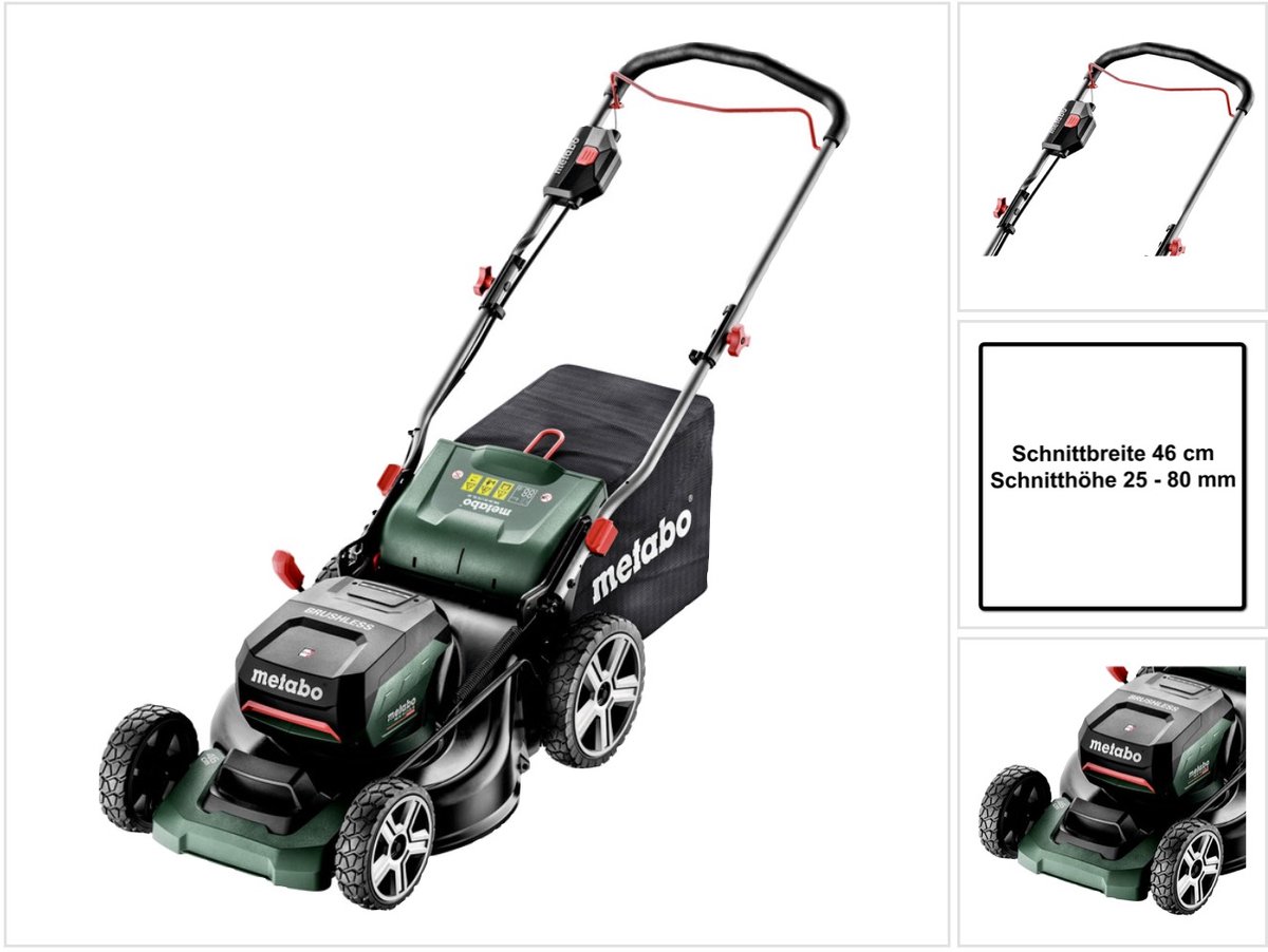 Bol.com Metabo Tuinapparatuur - 26 V ACCU grasmaaier, 46 cm bereik, zonder accu, laders 601606850 aanbieding