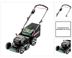 Metabo Tuinapparatuur - 26 V ACCU grasmaaier, 46 cm bereik, zonder accu, laders 601606850