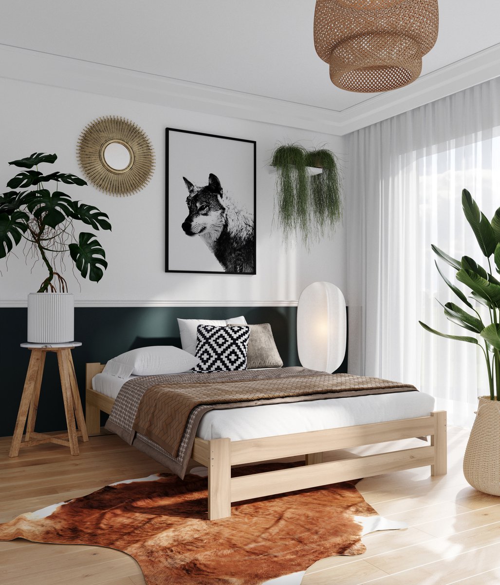Parwood Dakota - Bed - 140x200 - Scandinavisch Hout - Natuurlijk - Modern Design