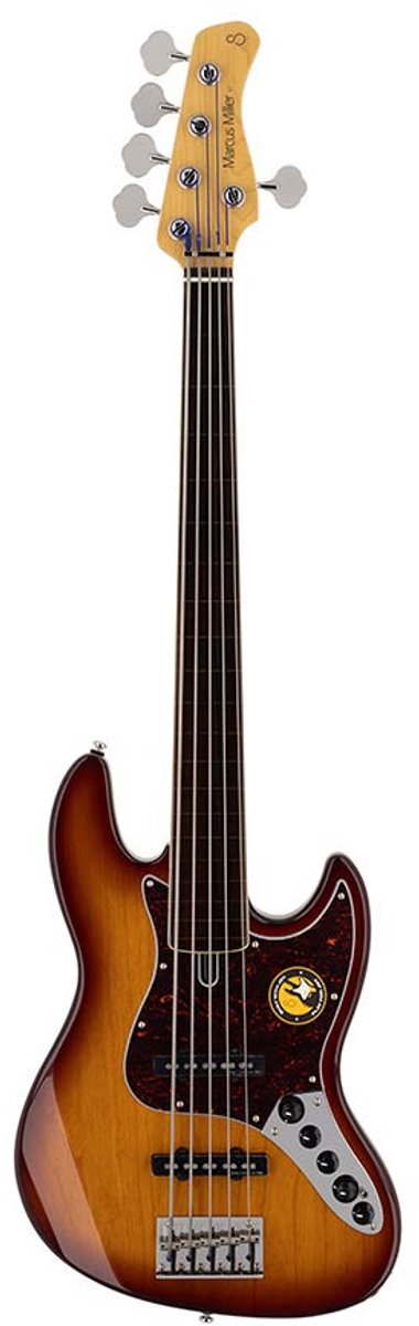 Sire Marcus Miller V7 Fretless 2nd Gen 5 Tobacco Sunburst - Elektrische basgitaar - sunburst
