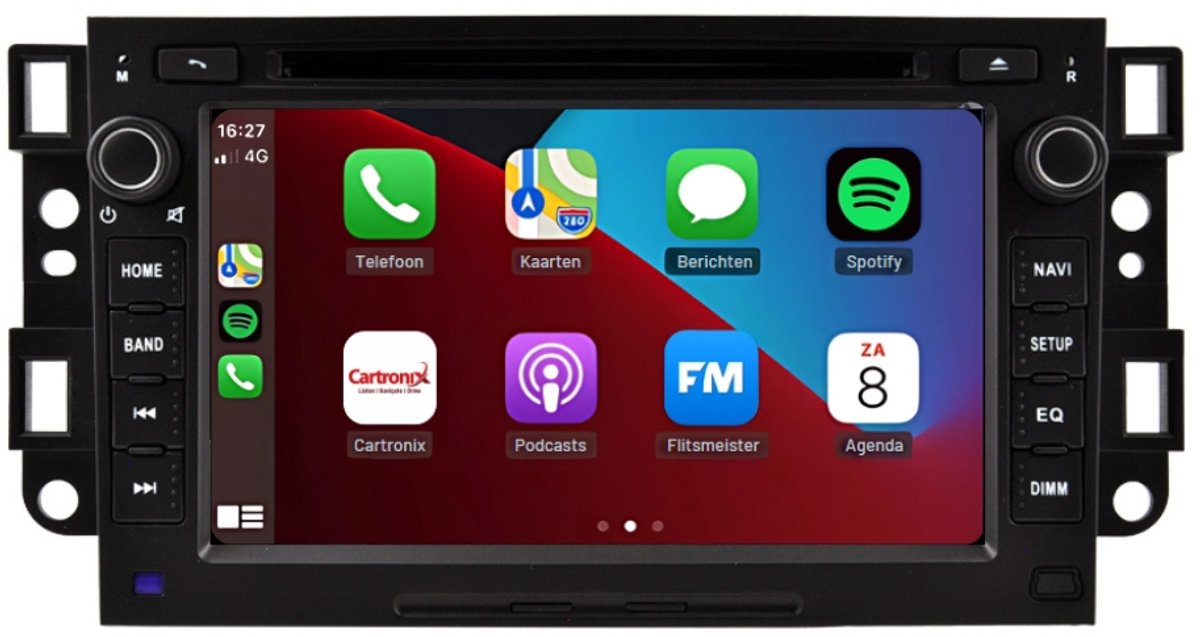 Carplay autoradio voor Chevrolet Captiva | 2006 t/m 2012 | Android 14 | Draadloos Apple Carplay & Android Auto | 4GB + 64GB | Cartronix | 2006 2007 2008 2009 2010 2011 2012 | Bluetooth & Wifi
