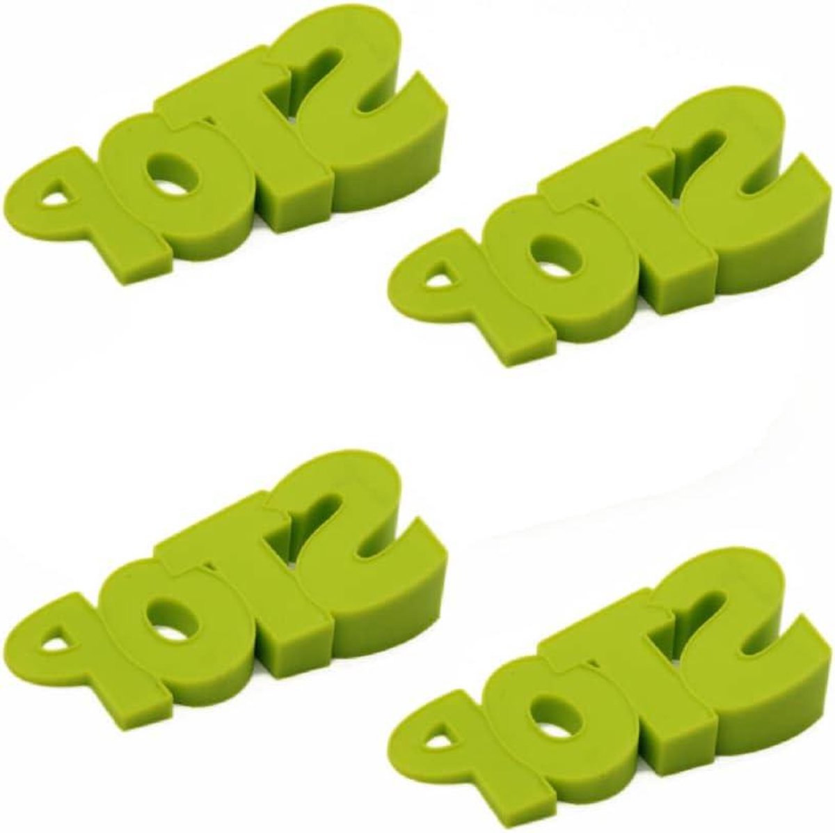 4 stuks antislip deurstop siliconen deurstopper wiggen - Groen - Flexibele en veilige deurwiggen met vingerbeschermers for slaapkamer, thuiskantoor