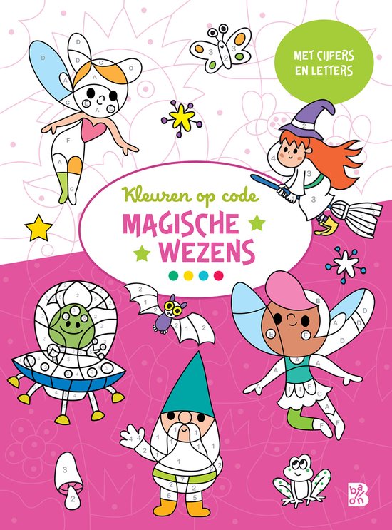 Kleuren op code: magische wezens - cover