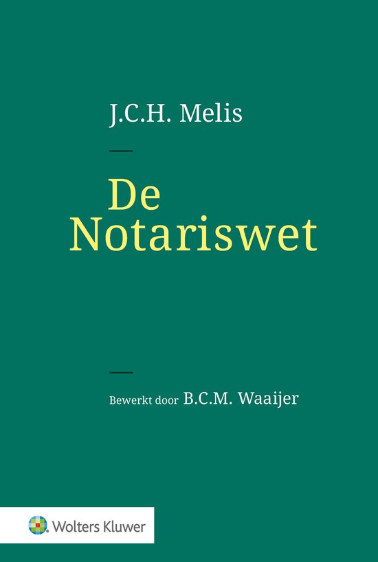 De Notariswet - cover