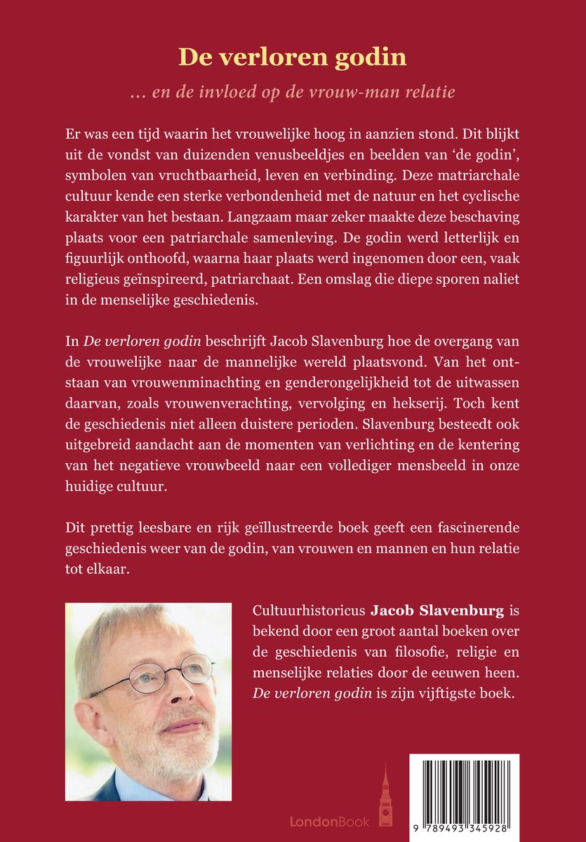 De verloren godin - back cover