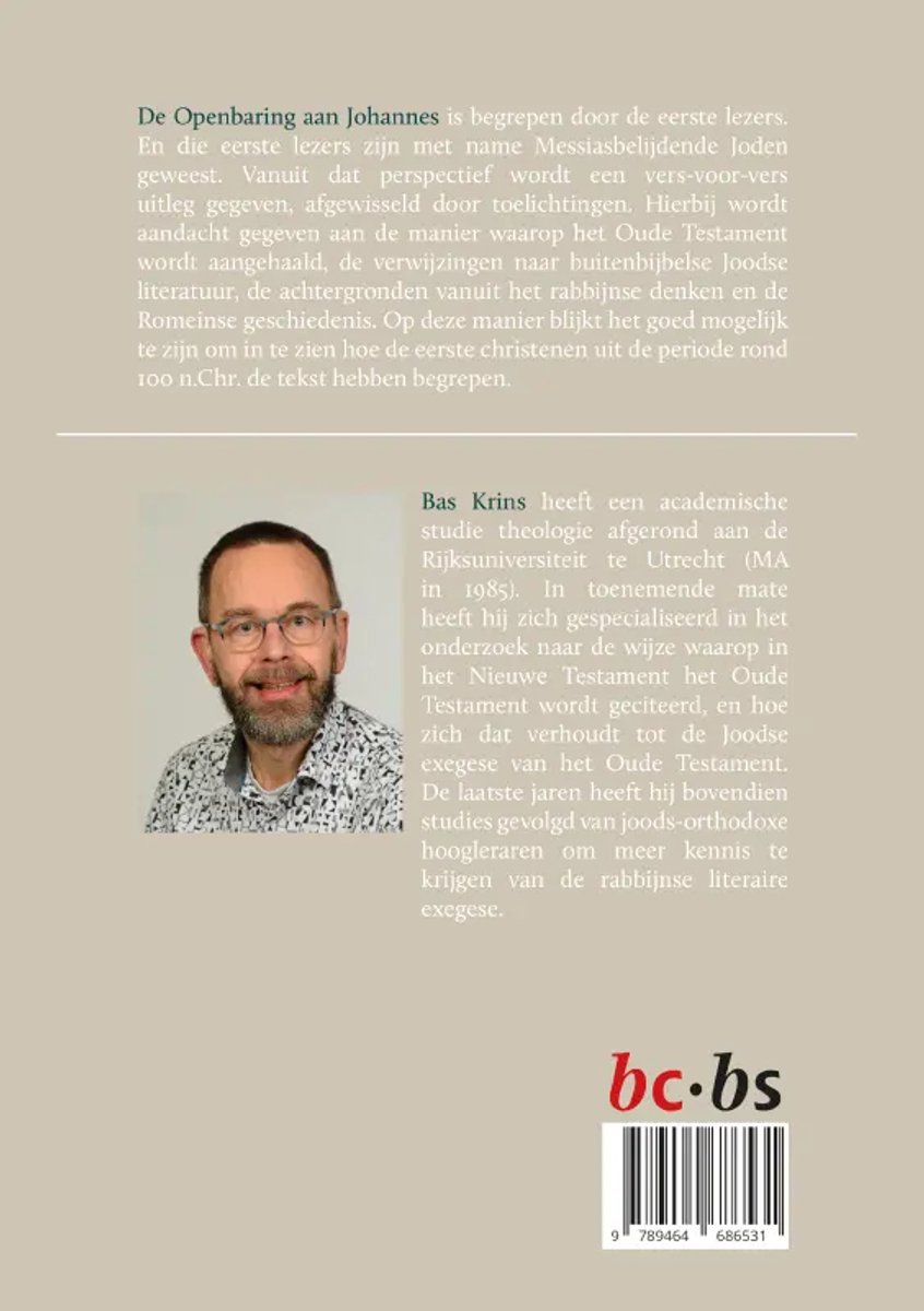 Foto van Bas Krins, auteur van het boek 'De Openbaring aan Johannes in de ogen van de eerste lezers'.