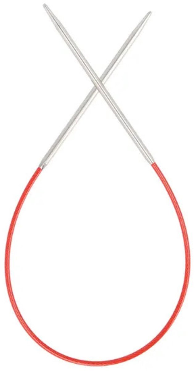 ronde breinaald KNIT RED roestvrij staal 5,00 mm 23 cm